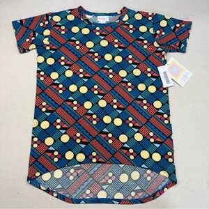 LuLaRoe - Gracie - Colorful Geometric Girls Shirt - Size 8 - NWT